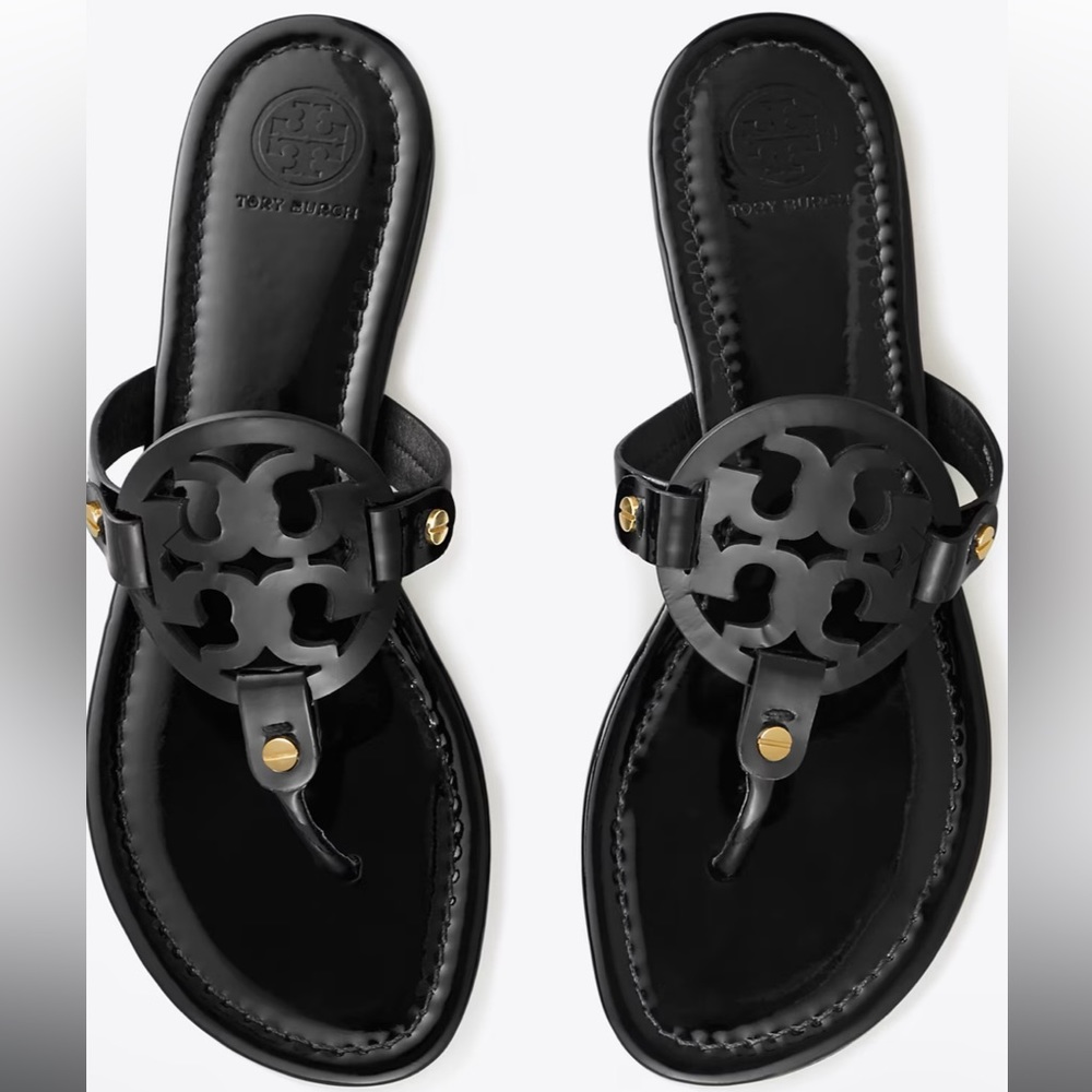 Tory Burch Miller Sandals Patent black
